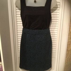 Calvin Klein teal and black skirt size 10